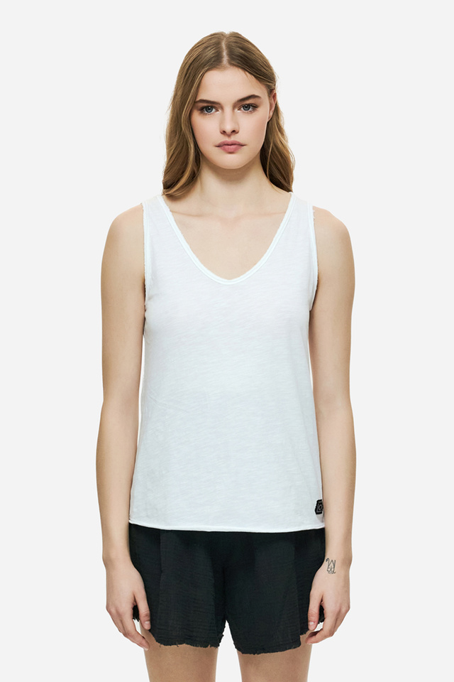 Tank Top with V Neckline