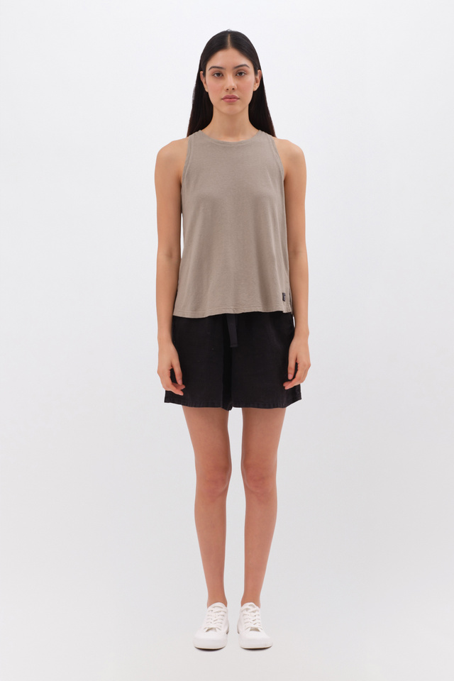 Tank Top with Side Slits In Relaxed Fit
