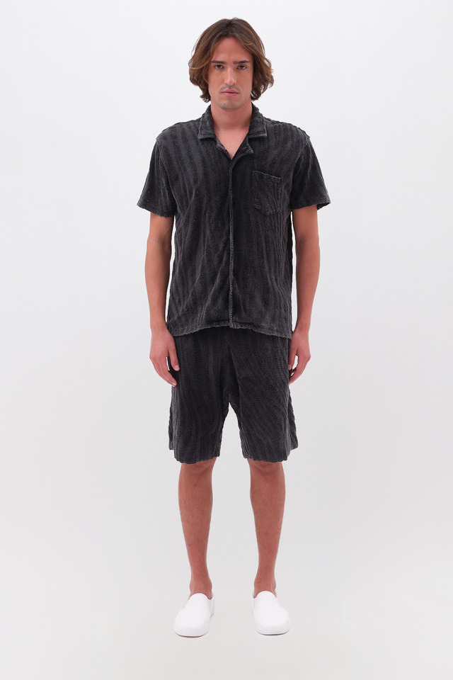 Terry Towel Jaquard Shirt in Reular Fit