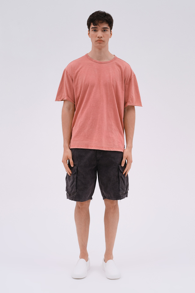 Regular Fit Cargo Bermuda with Damages