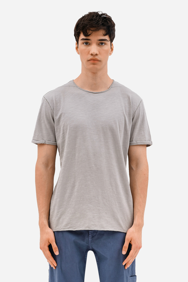 T-Shirt with Round Cut Neckline