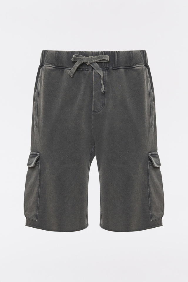 Cargo Sweatbermuda with Damages in Relaxed Fit