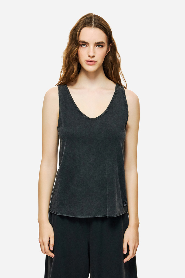 Tank Top with V Neckline