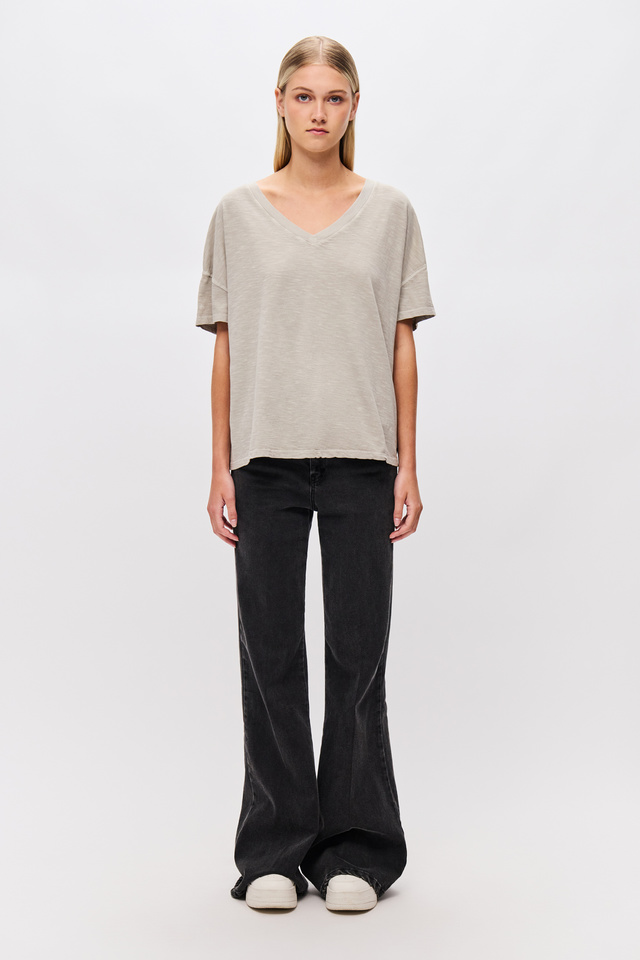 Oversized T-Shirt With V Neckline