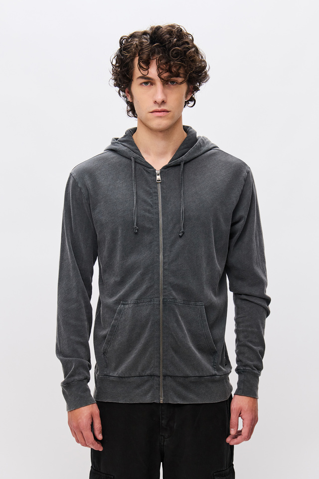 Slub Full Zip in Regular Fit