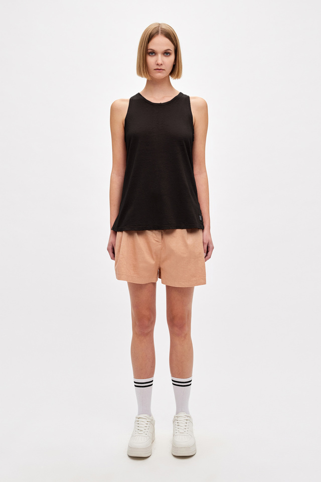 Tank Top with Side Slits In Relaxed Fit