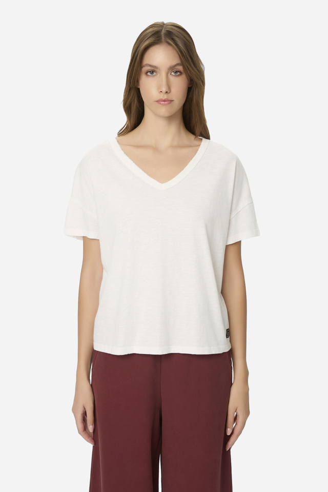 Oversized T-Shirt With V Neckline