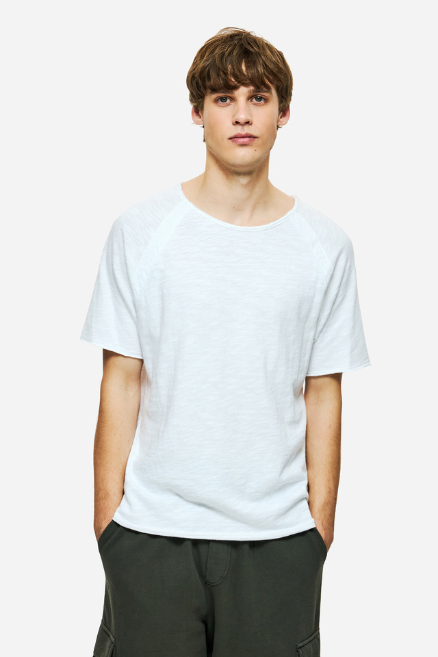 T-Shirt με Ρεγκλάν Μανίκια και Ανάποδες Ραφές