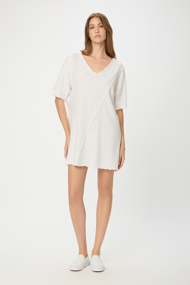 Raw Edges Dress in Loose Fit