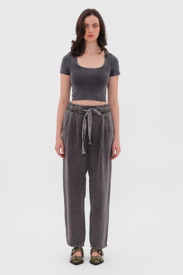 Linen Pleated Trousers in Regular Fit