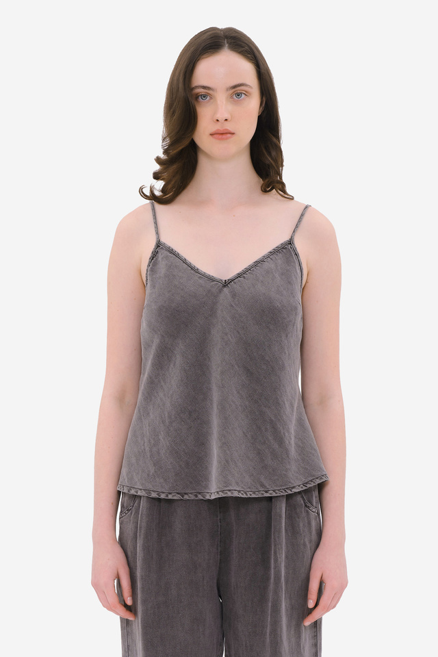 Linen Strappy Top