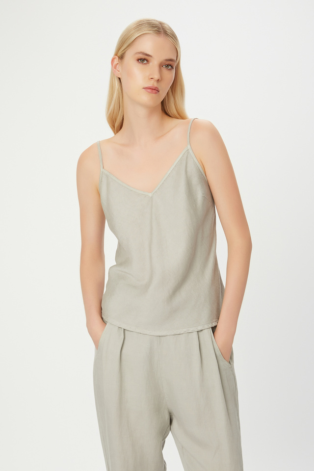 Linen Strappy Top