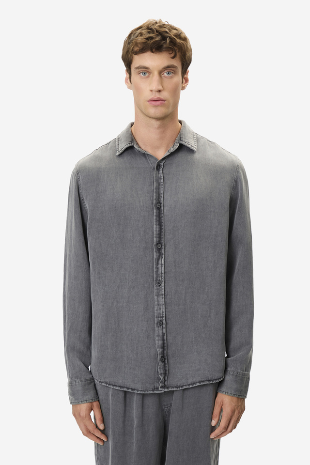 Linen Shirt with Classic Collar