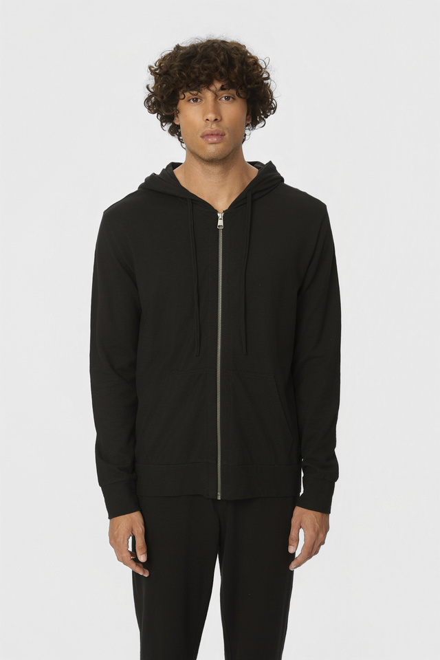 Slub Full Zip in Regular Fit