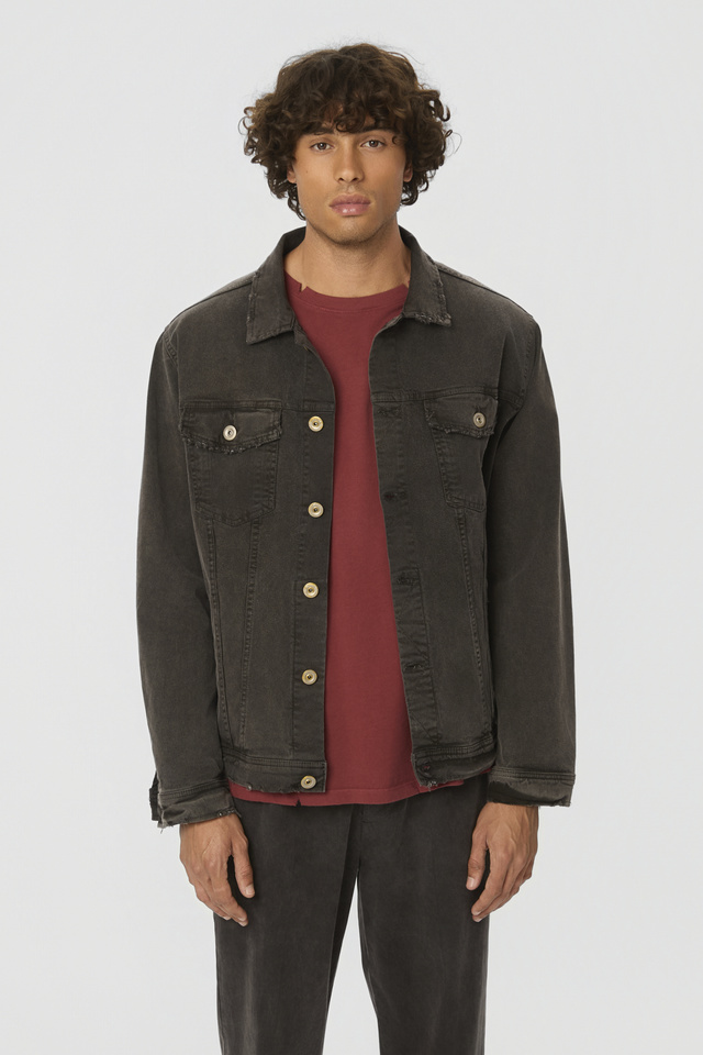 Regular Fit Denim Style Jacket