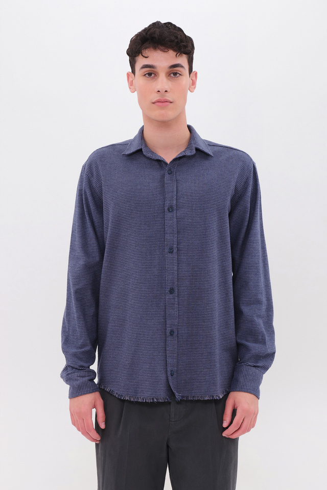 Micro Check Flannel Shirt