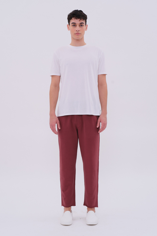 Sweatpants with Raw Edges
