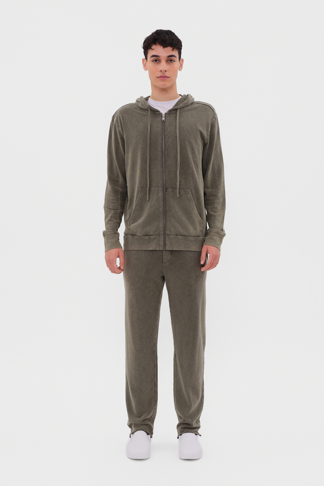 Sweatpants with Raw Cut Edges in Regular Fit