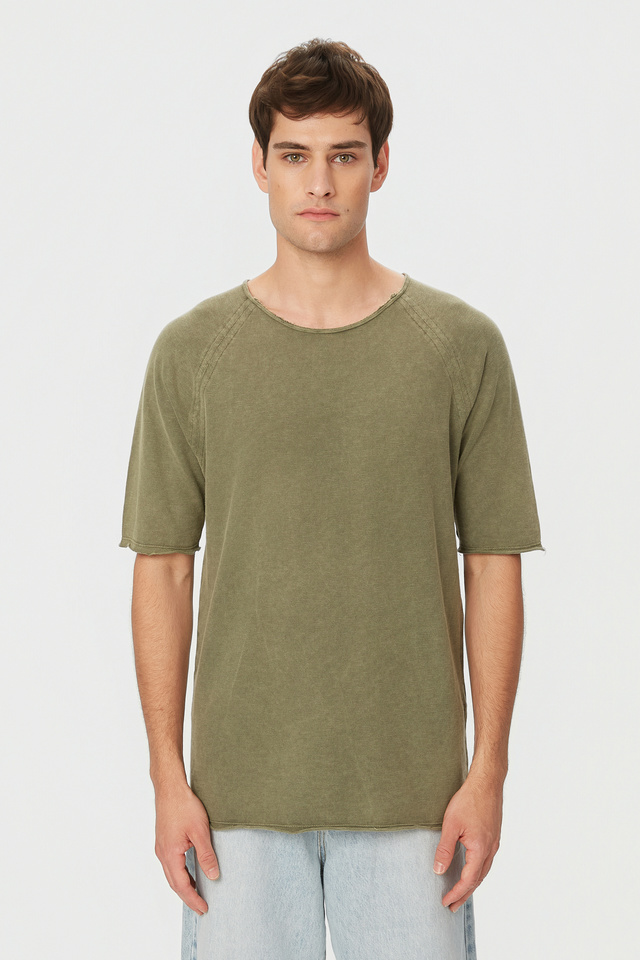 T-Shirt με Ρεγκλάν Μανίκια