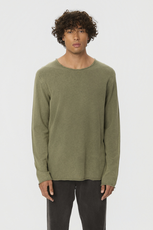 Μακρυμάνικη Μπλούζα με Ακατέργαστες Λεπτομέρειες