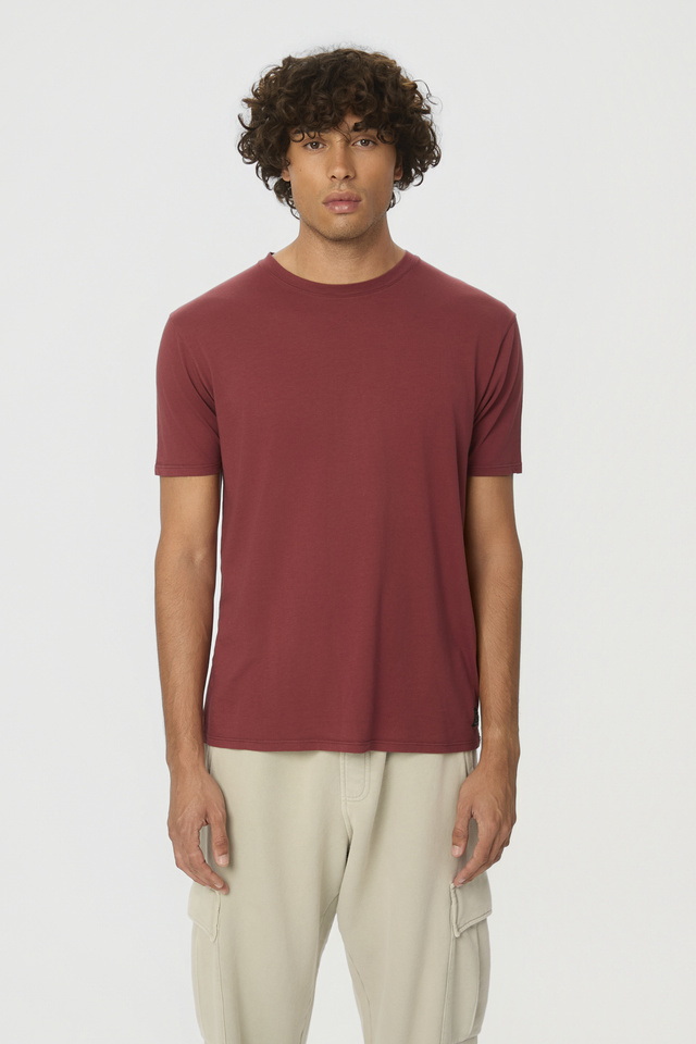 T-Shirt σε Χαλαρή Γραμμή με Στρογγυλή Λαιμόκοψη