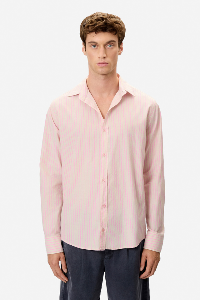 PINK STRIPED SHIRT