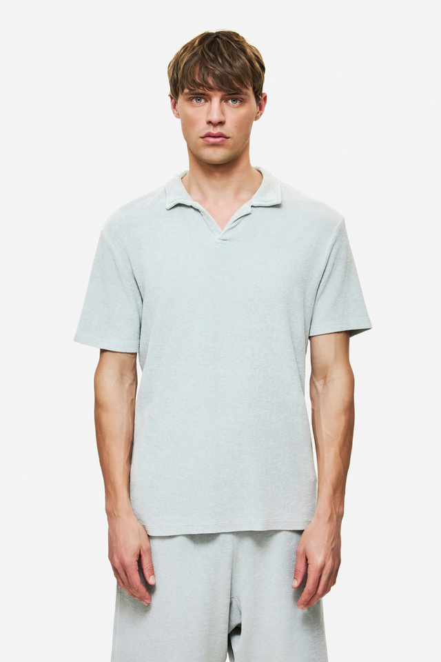 Terry Towel Polo top in Regular Fit