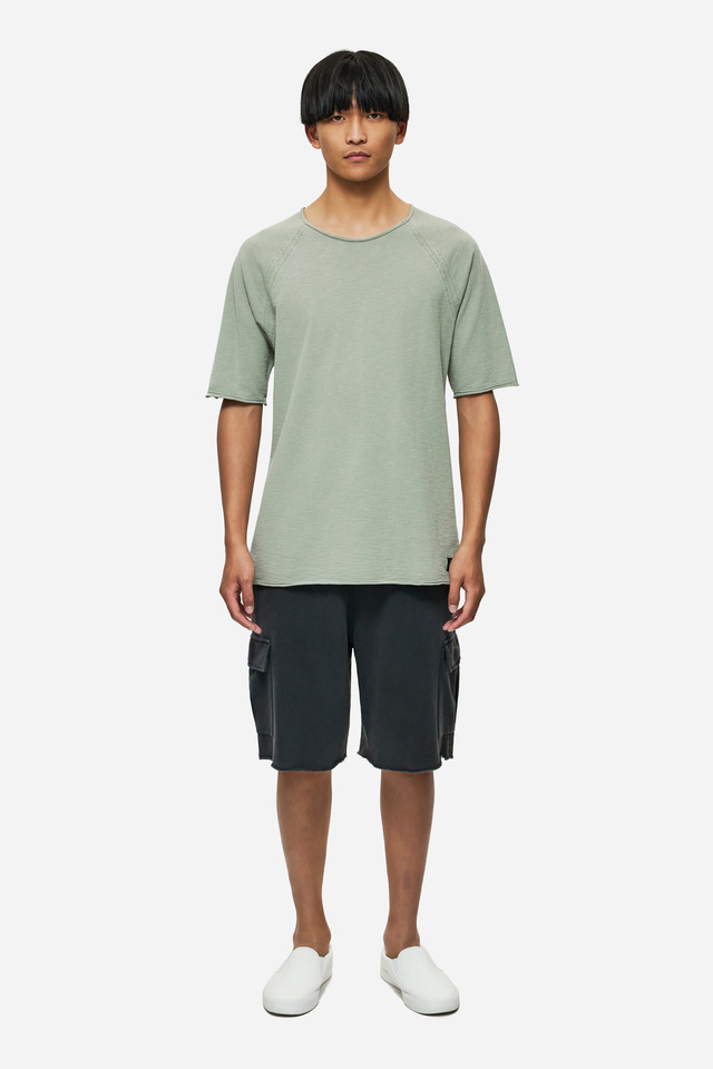Cargo Sweatbermuda with Damages in Relaxed Fit