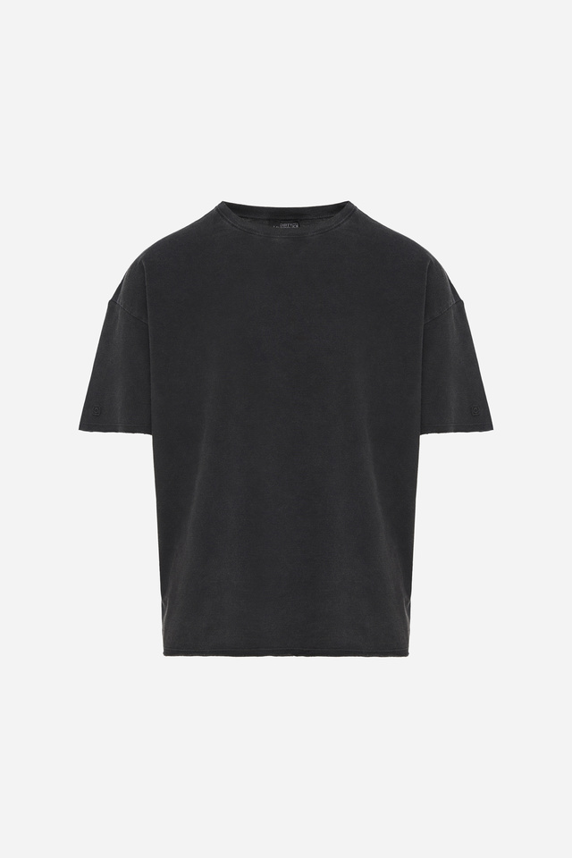 T-Shirt Πικέ με Ακατέργαστες Λεπτομέρειες σε Κανονική Γραμμή