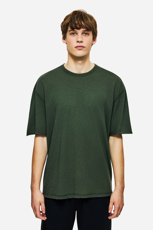 Oversized T-shirt με Λεπτομέρειες στα Μανίκια