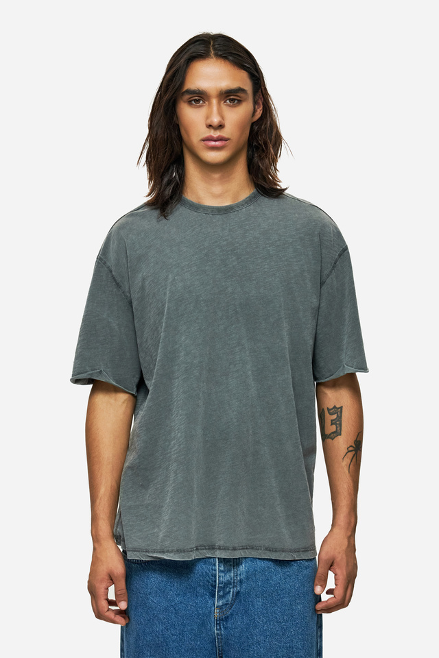 Oversized T-Shirt with Sleeve Stitches