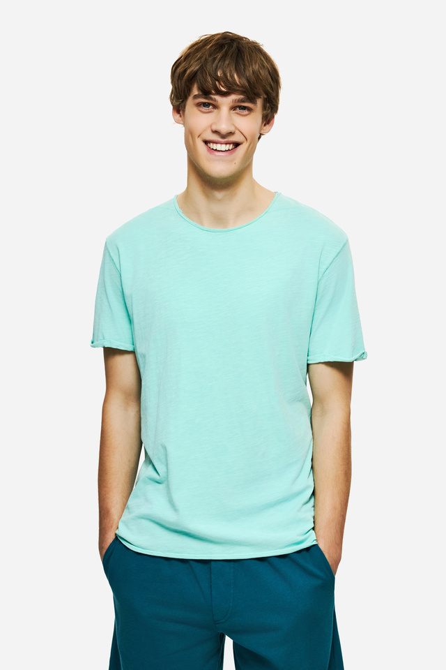 T-Shirt with Round Cut Neckline