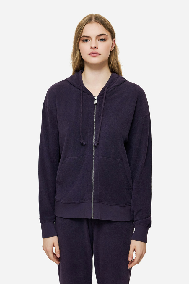 Terry Towel Full Zip in Regular Fit