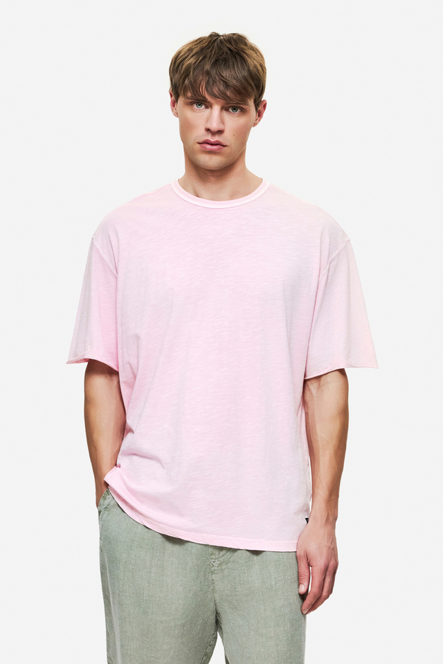 Oversized T-shirt με Λεπτομέρειες στα Μανίκια