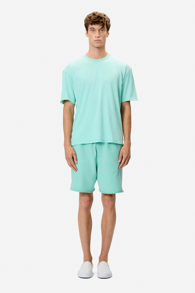 Sweatbermuda with Raw Edges in Regular Fit