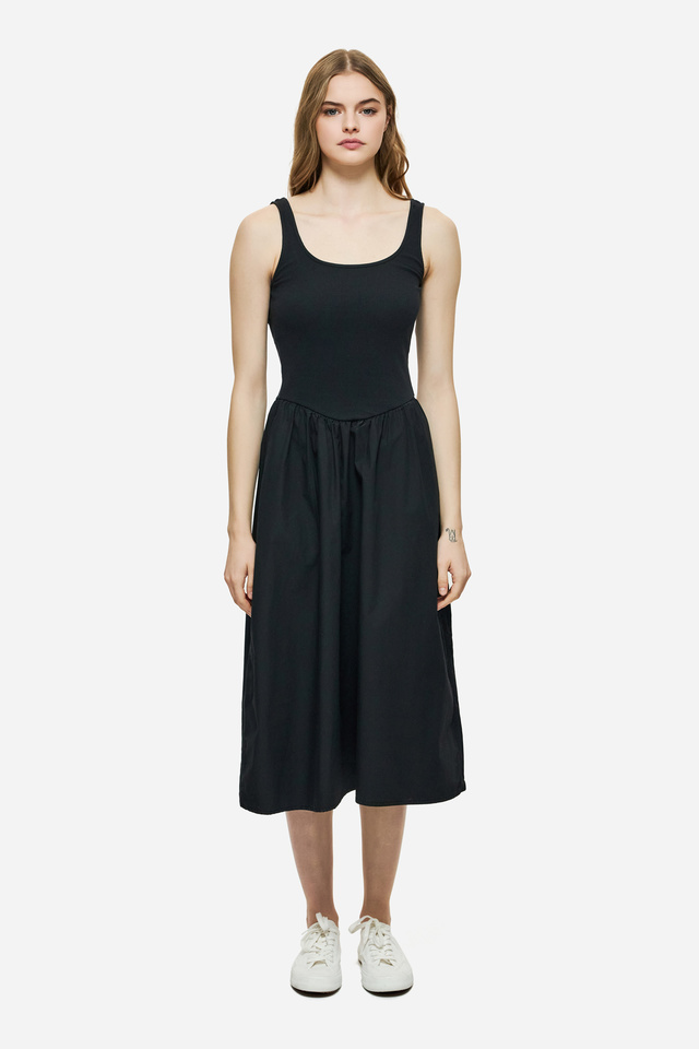 Mixed Fabric Dress