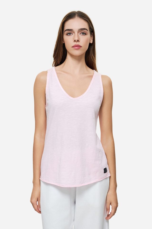 Tank Top with V Neckline