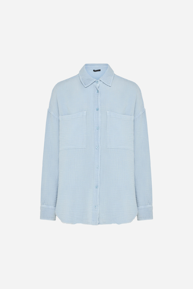Shirt with Raw Edge Details