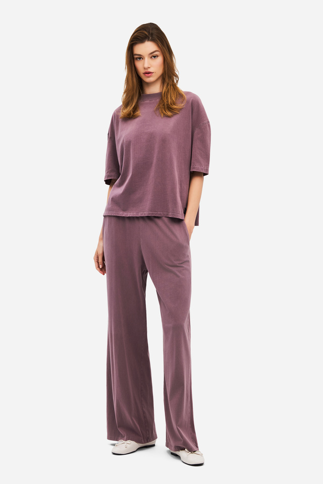 Women's Wide Leg Lightweight Cotton Sweatpants