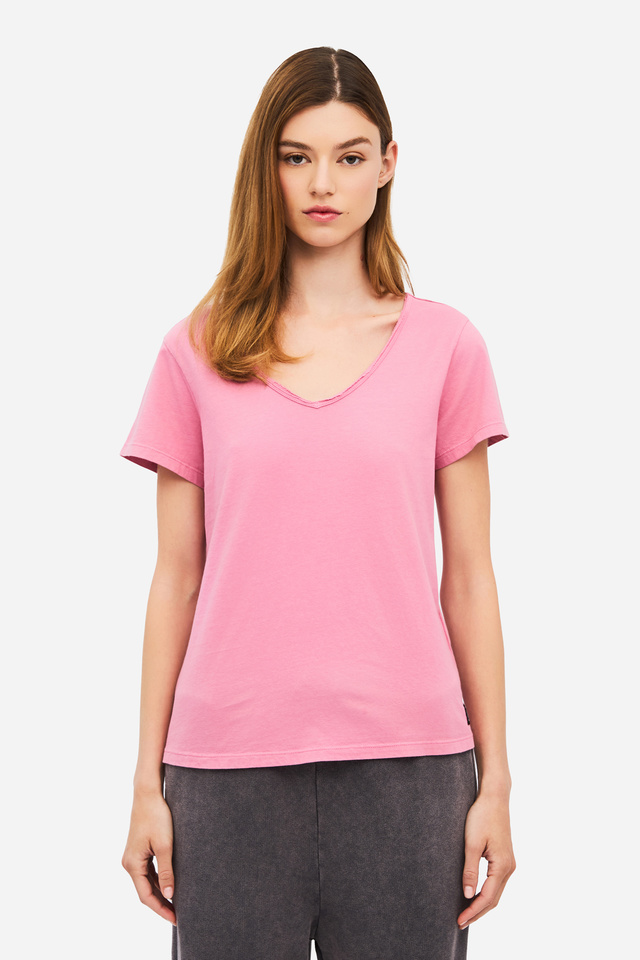 Γυναικείο T-Shirt με V Λαιμόκοψη
