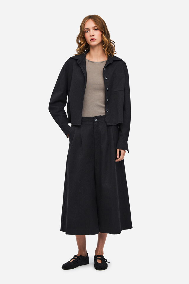 Women's Pleated Long Bermuda