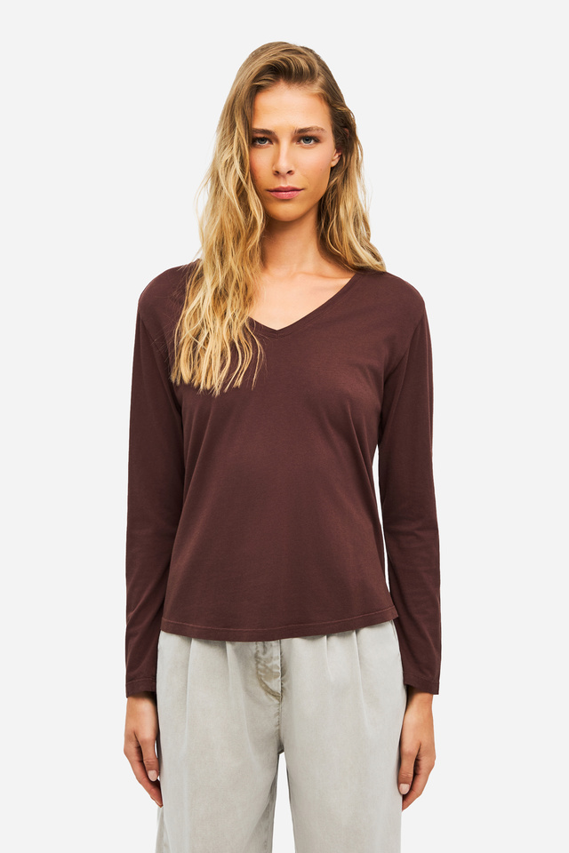 V-Neck Long Sleeve Top