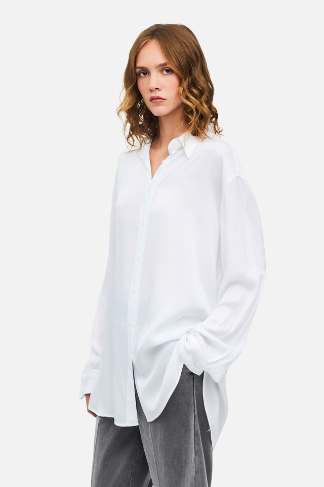 Oversized Satin Shirt