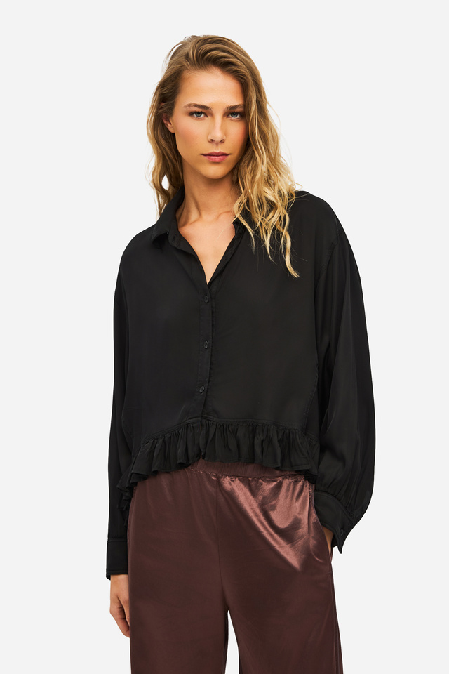 Cropped Ruffle Shirt