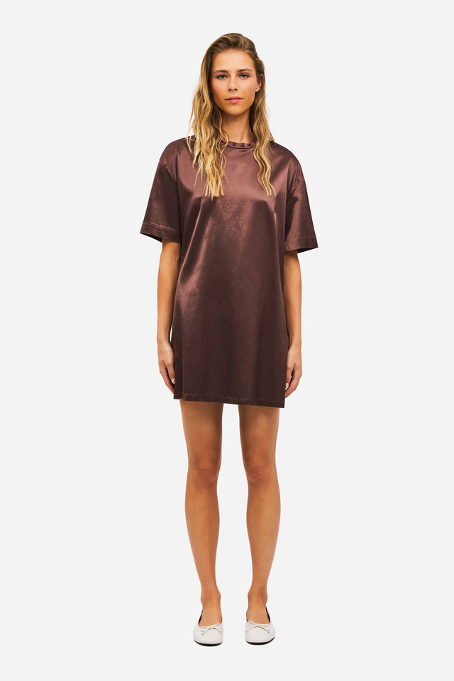 Women's Satin T-Shirt Dress