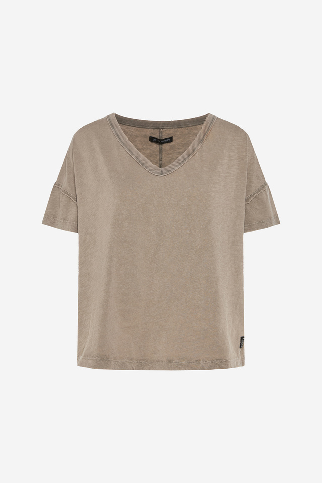 Oversized T-Shirt With V Neckline