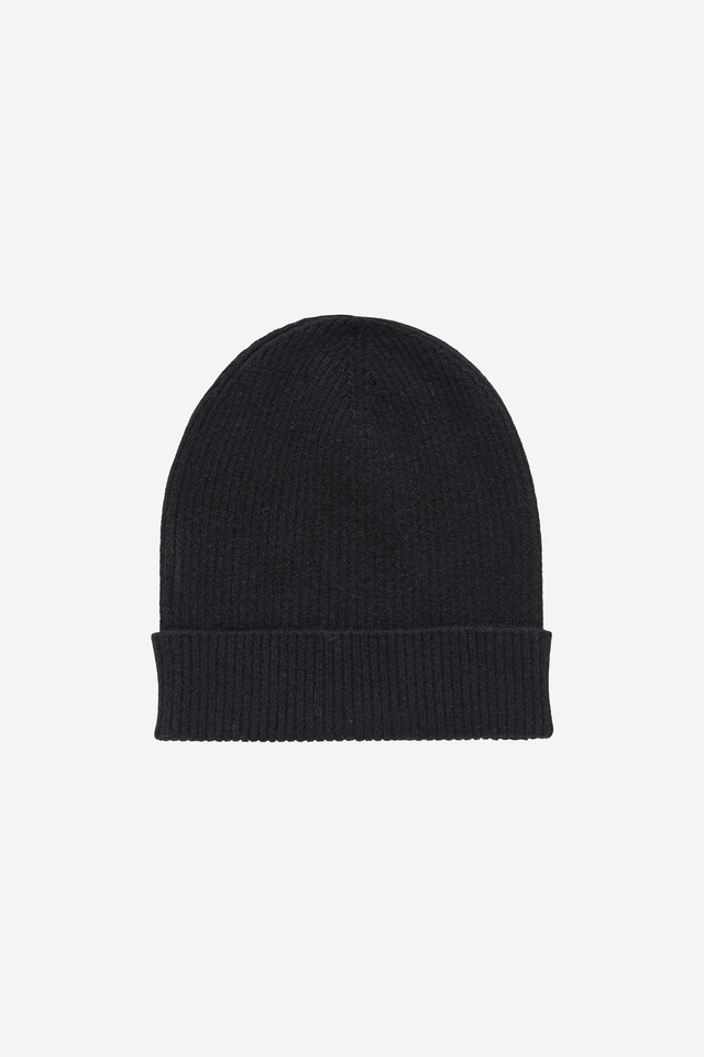 RIB CASHMERE BEANIE