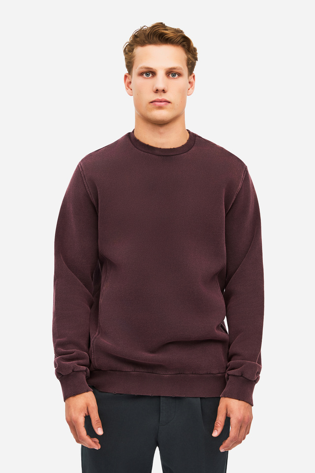 Crewneck with Raw Cut Edges