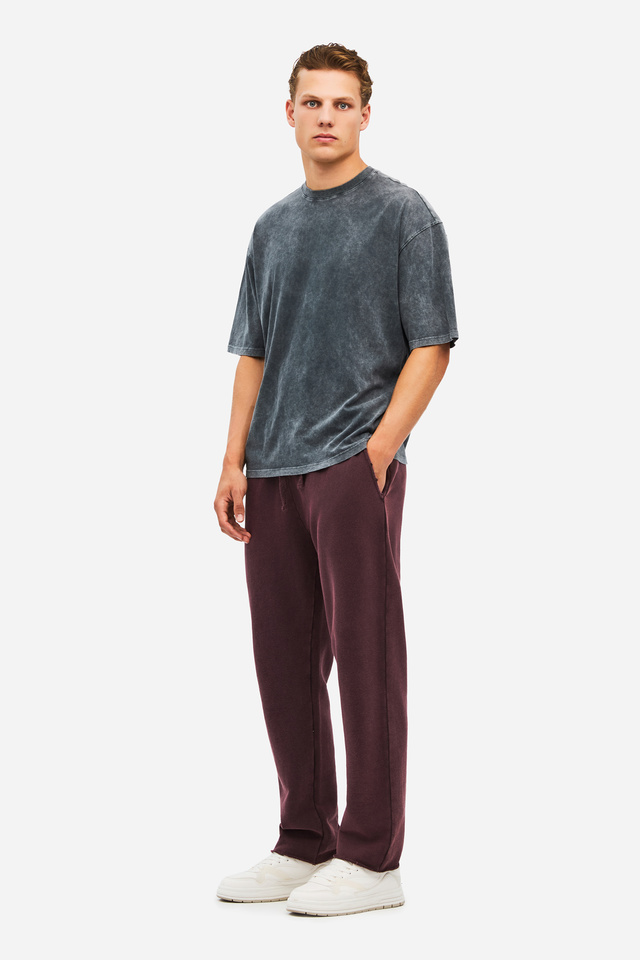 Sweatpants with Raw Edges