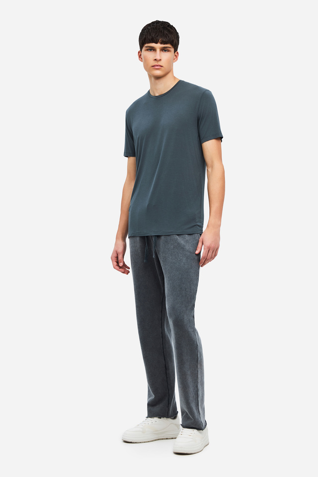 Sweatpants with Raw Edges